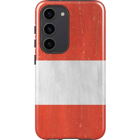 Peru Flag Distressed Galaxy S23 Pro Case